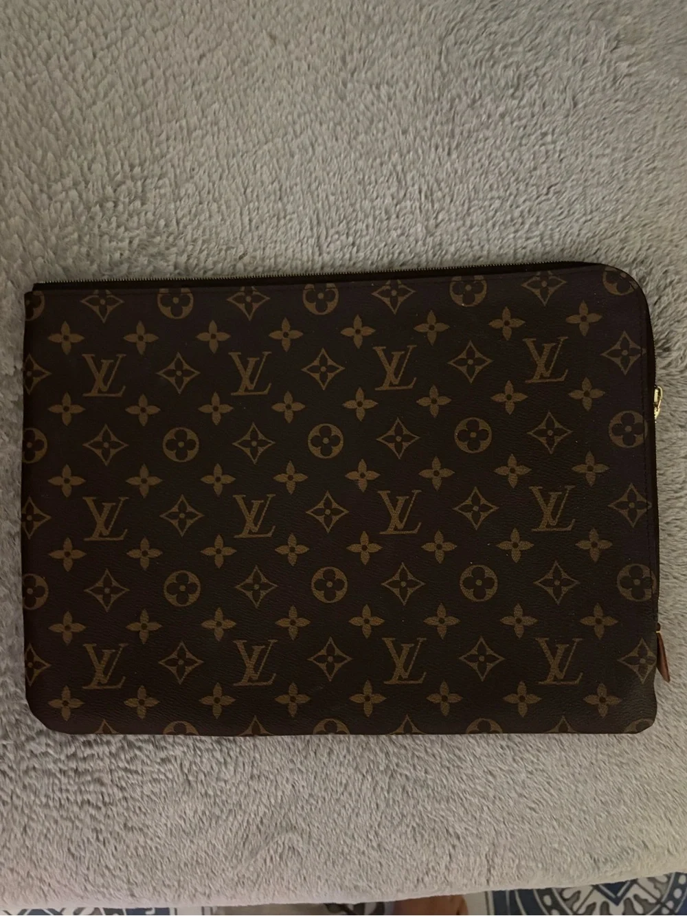 Louis Vuitton Brown Monogram Canvas Zip Portfolio Older version Ss from receipt